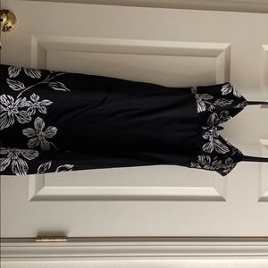 I N C black and white Strapped cotton dress.